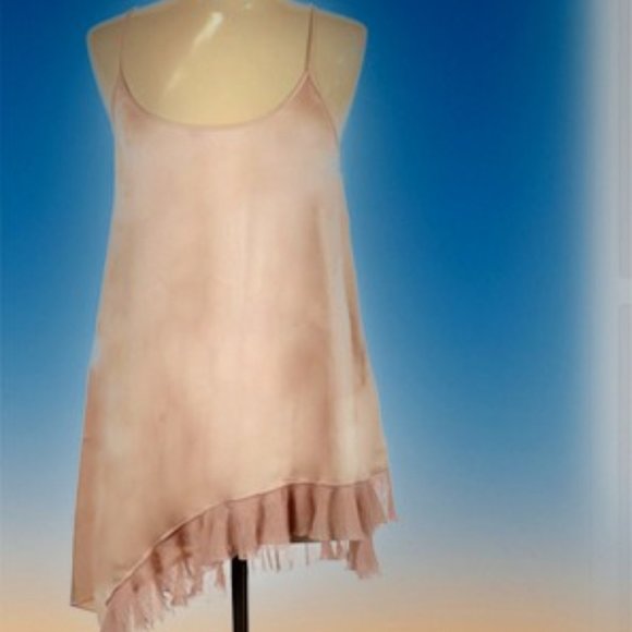 Lucious Elizabeth And James Satin/Chiffon Asymmetrical Camisole Top - Picture 1 of 4